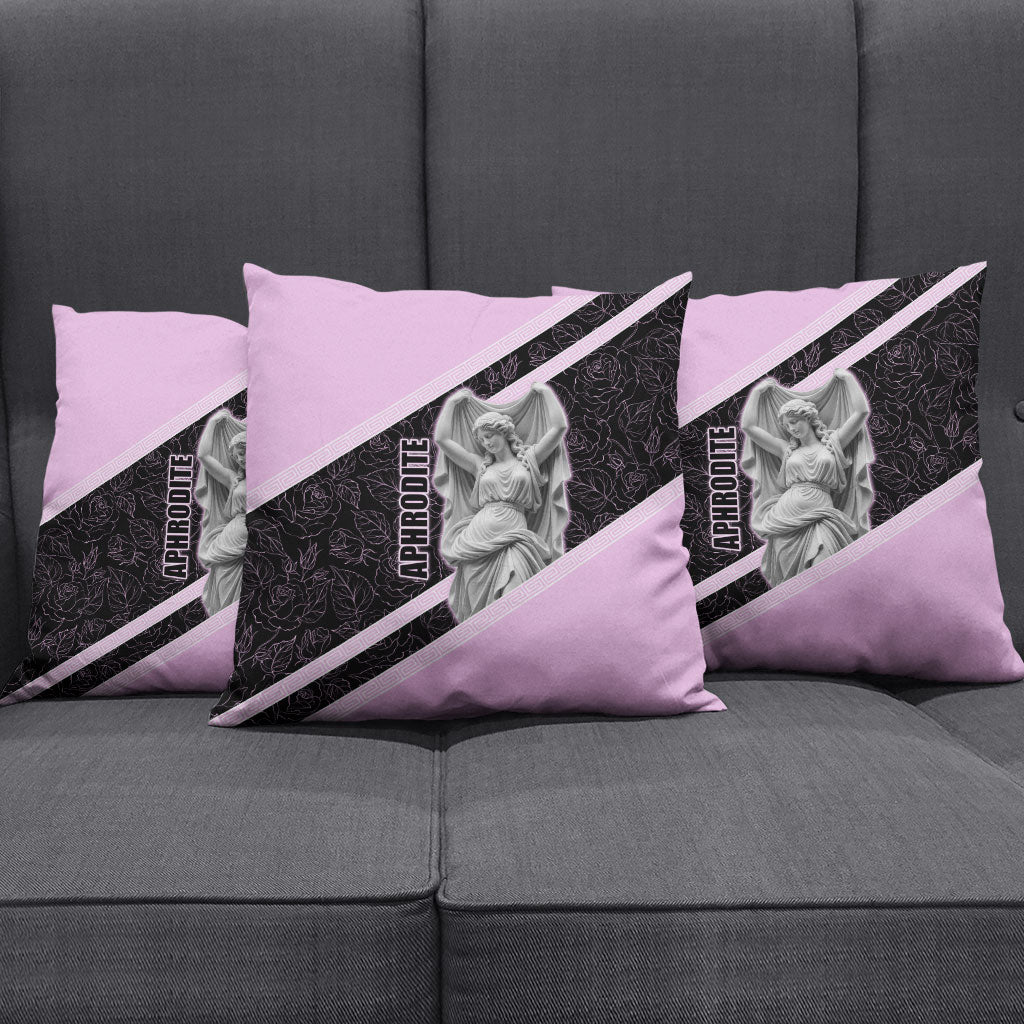 Aphrodite Greek Goddess Pillow Cover Classical Mythology Floral Statue Art