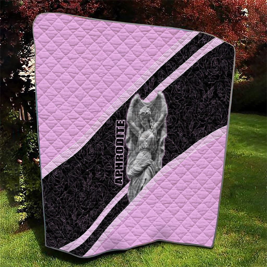 Aphrodite Greek Goddess Quilt Classical Mythology Floral Statue Art