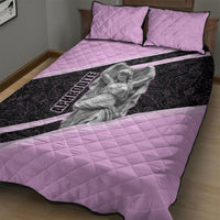 Aphrodite Greek Goddess Quilt Bed Set Classical Mythology Floral Statue Art