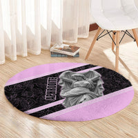 Aphrodite Greek Goddess Round Carpet Classical Mythology Floral Statue Art