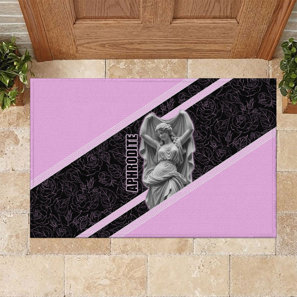 Aphrodite Greek Goddess Rubber Doormat Classical Mythology Floral Statue Art
