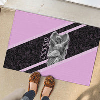 Aphrodite Greek Goddess Rubber Doormat Classical Mythology Floral Statue Art