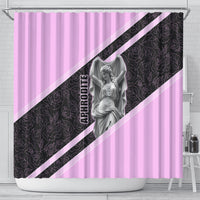 Aphrodite Greek Goddess Shower Curtain Classical Mythology Floral Statue Art