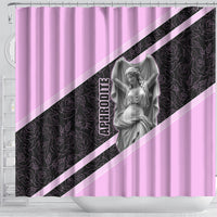 Aphrodite Greek Goddess Shower Curtain Classical Mythology Floral Statue Art