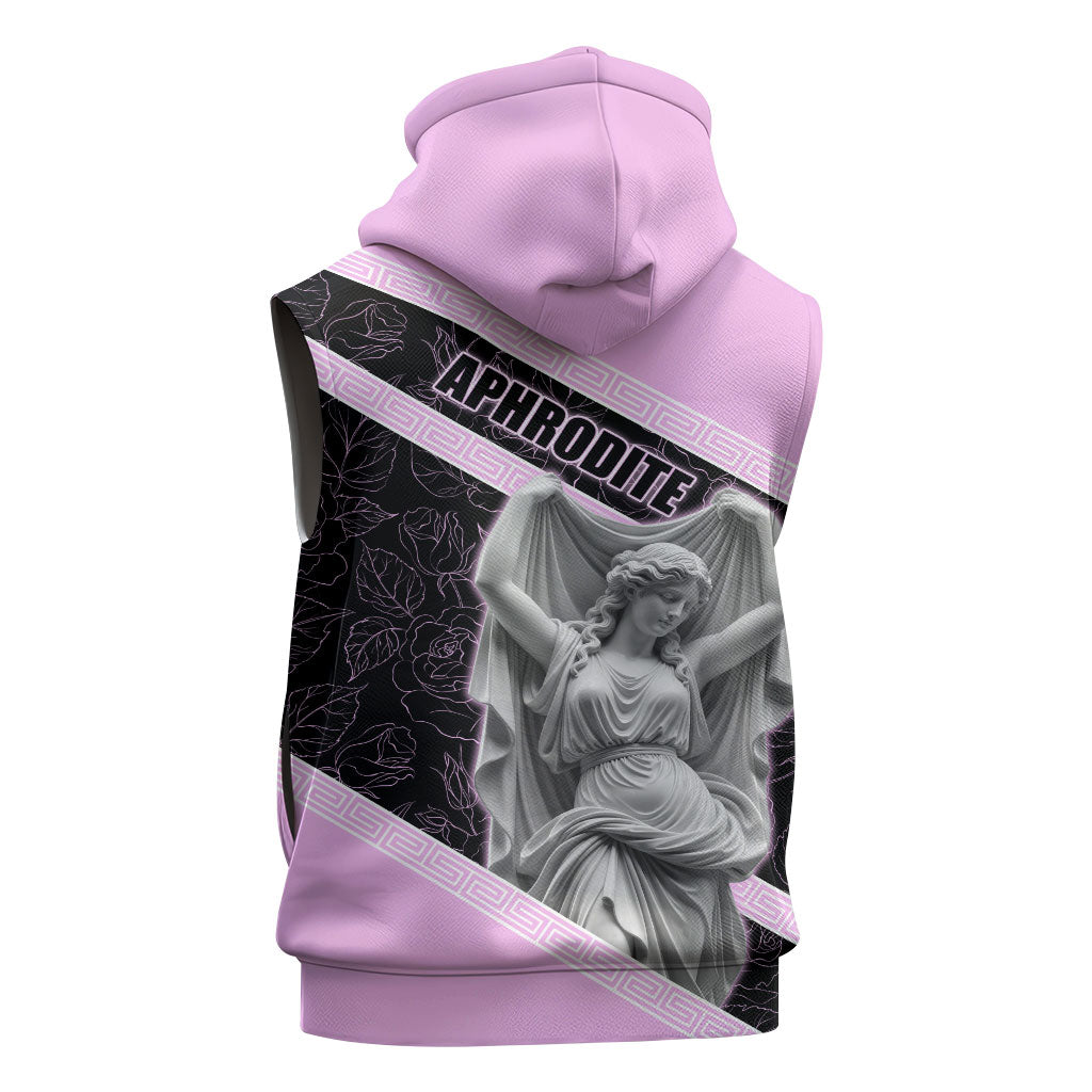 Aphrodite Greek Goddess Sleeveless Hoodie Classical Mythology Floral Statue Art