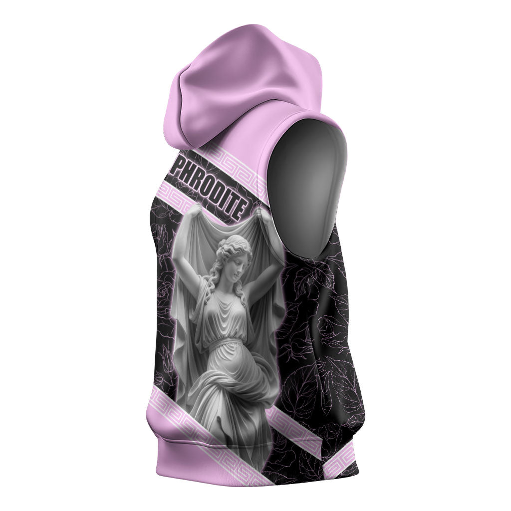 Aphrodite Greek Goddess Sleeveless Hoodie Classical Mythology Floral Statue Art