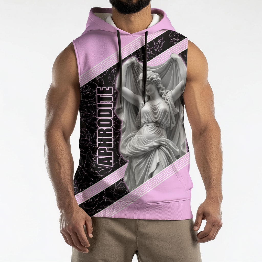 Aphrodite Greek Goddess Sleeveless Hoodie Classical Mythology Floral Statue Art