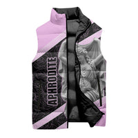 Aphrodite Greek Goddess Sleeveless Puffer Jacket Classical Mythology Floral Statue Art