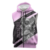 Aphrodite Greek Goddess Sleeveless Zip Hoodie Classical Mythology Floral Statue Art