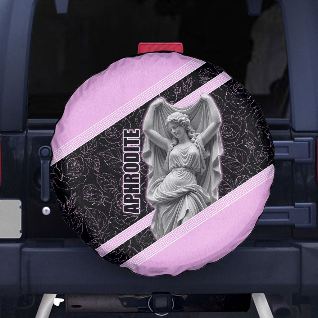 Aphrodite Greek Goddess Spare Tire Cover Classical Mythology Floral Statue Art