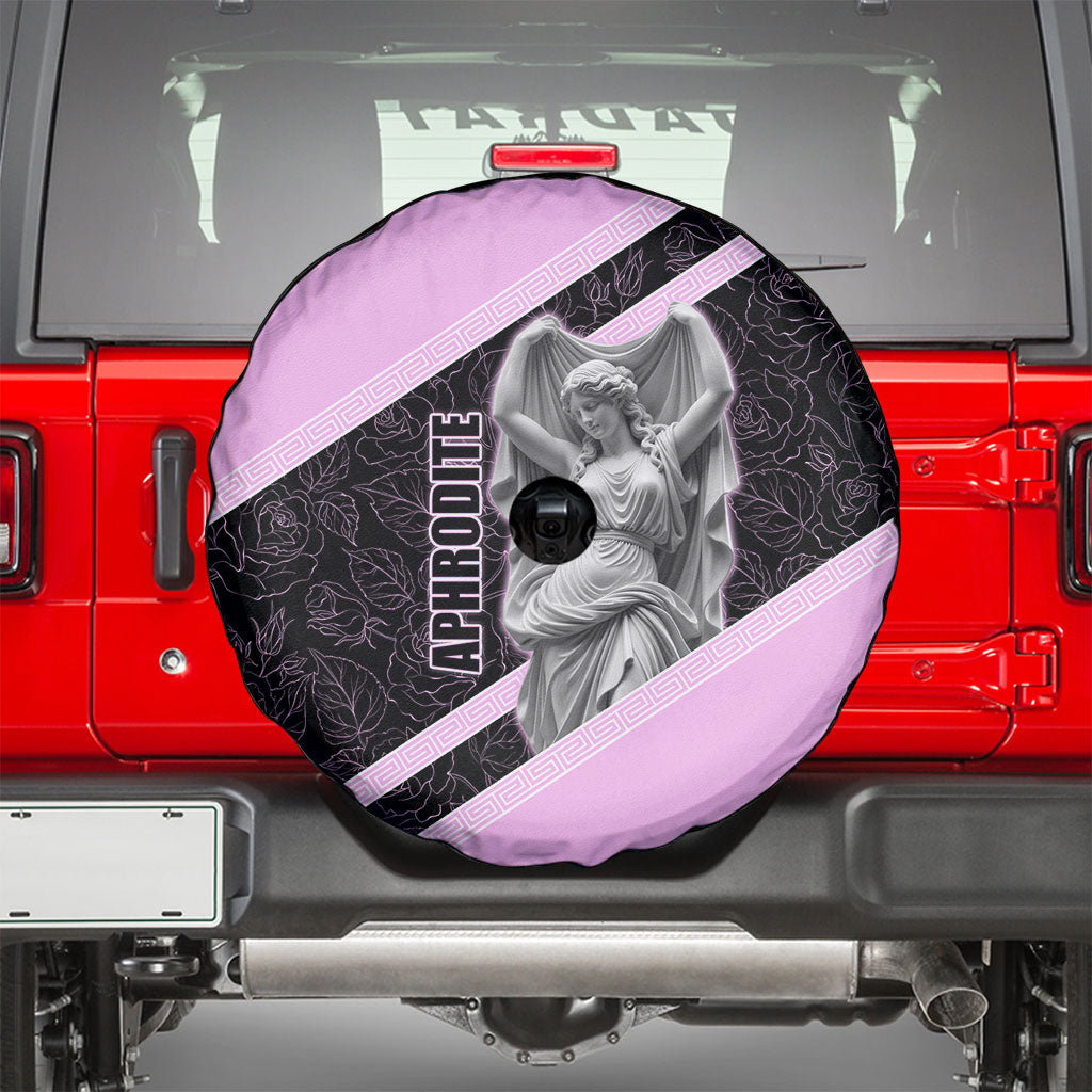 Aphrodite Greek Goddess Spare Tire Cover Classical Mythology Floral Statue Art