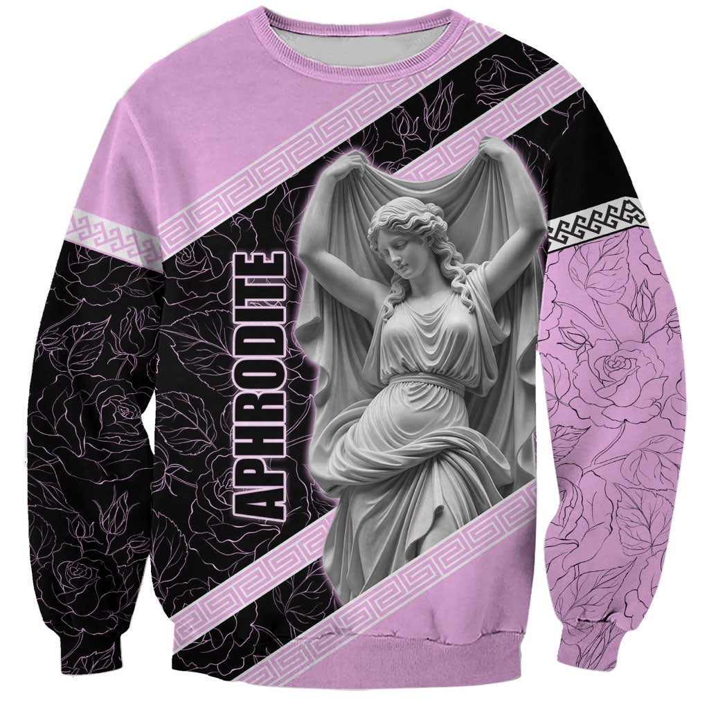 Aphrodite Greek Goddess Sweatshirt Classical Mythology Floral Statue Art