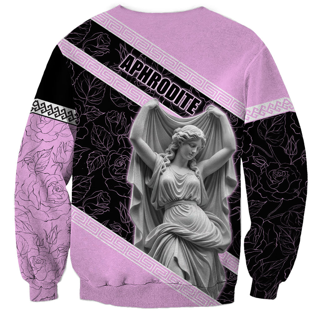 Aphrodite Greek Goddess Sweatshirt Classical Mythology Floral Statue Art