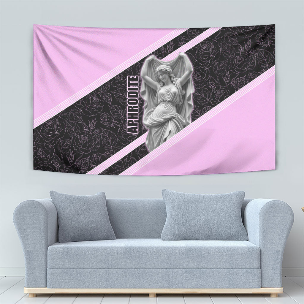 Aphrodite Greek Goddess Tapestry Classical Mythology Floral Statue Art