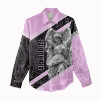 Aphrodite Greek Goddess Women Casual Shirt Classical Mythology Floral Statue Art