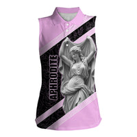 Aphrodite Greek Goddess Women Sleeveless Polo Shirt Classical Mythology Floral Statue Art