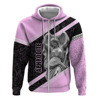 Aphrodite Greek Goddess Zip Hoodie Classical Mythology Floral Statue Art