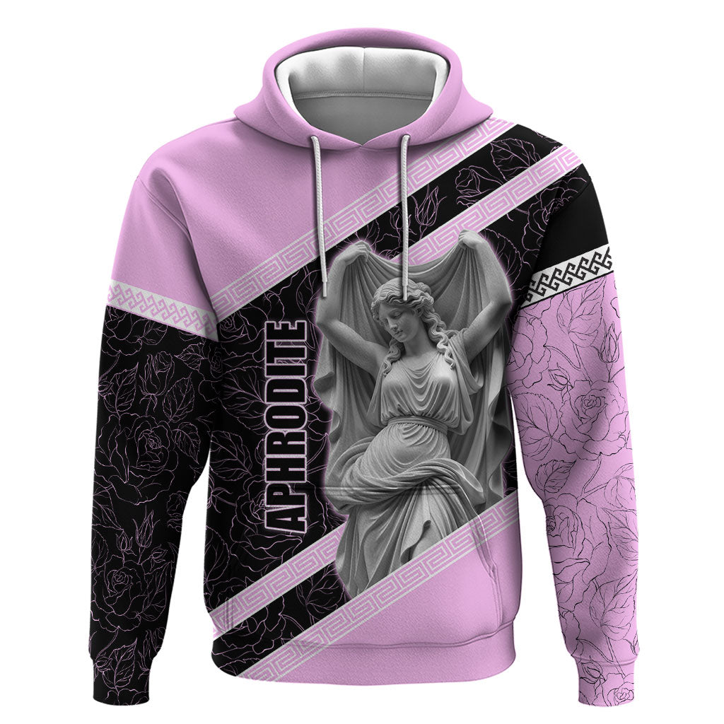 Aphrodite Greek Goddess Zip Hoodie Classical Mythology Floral Statue Art