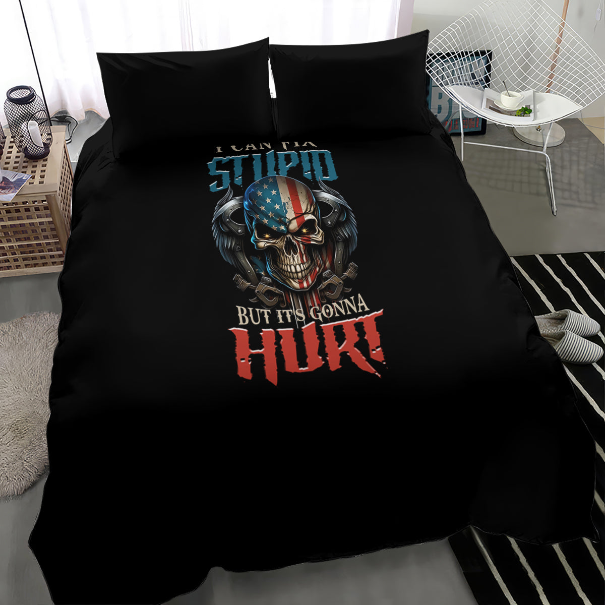 I Can Fix Stupid But It's Gonna Hurt Bedding Set - Wonder Print Shop