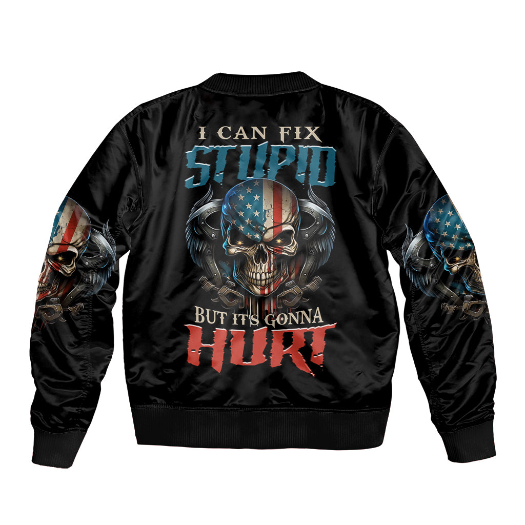 I Can Fix Stupid But It's Gonna Hurt Bomber Jacket - Wonder Print Shop