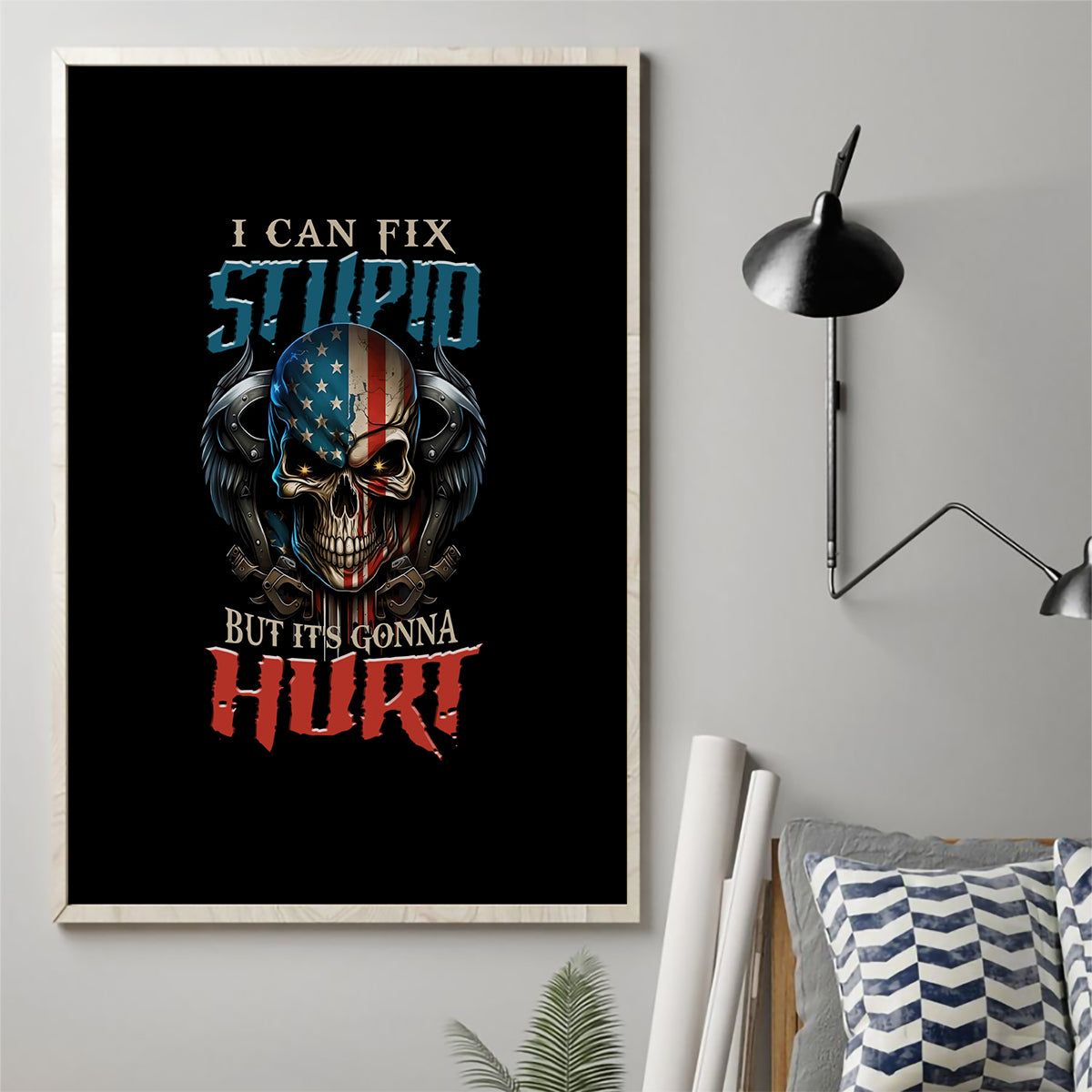 I Can Fix Stupid But It's Gonna Hurt Canvas Wall Art - Wonder Print Shop