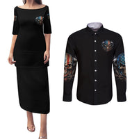 I Can Fix Stupid But It's Gonna Hurt Couples Matching Puletasi Dress and Long Sleeve Button Shirt - Wonder Print Shop