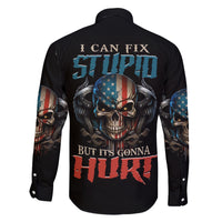 I Can Fix Stupid But It's Gonna Hurt Family Matching Off Shoulder Maxi Dress and Hawaiian Shirt - Wonder Print Shop