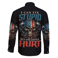 I Can Fix Stupid But It's Gonna Hurt Family Matching Short Sleeve Bodycon Dress and Hawaiian Shirt - Wonder Print Shop
