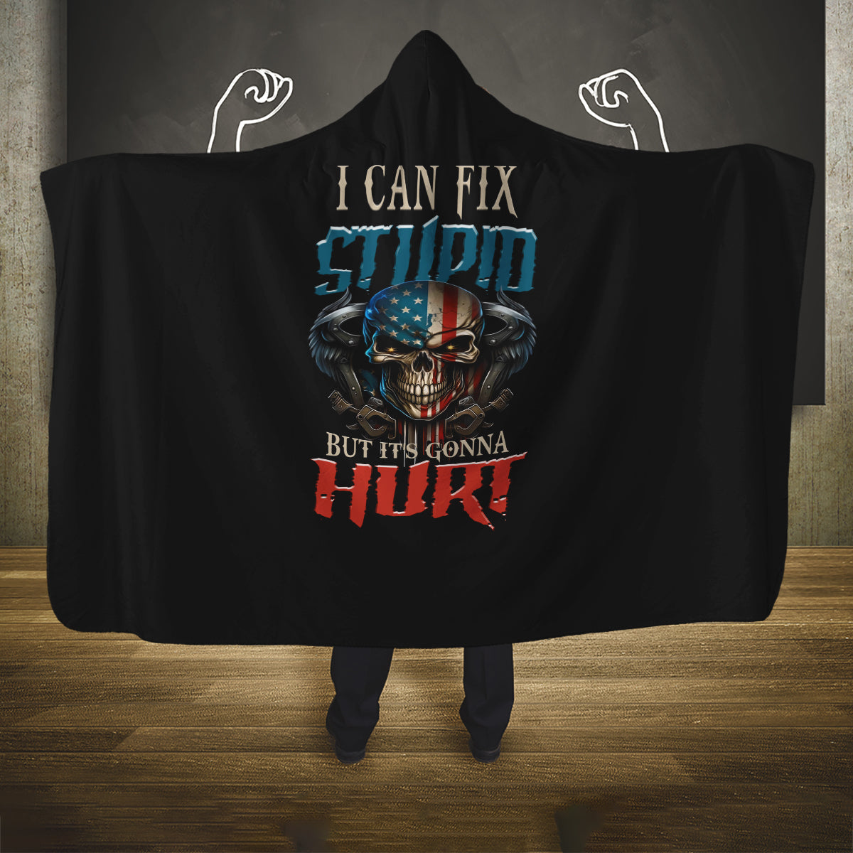 i-can-fix-stupid-but-its-gonna-hurt-hooded-blanket