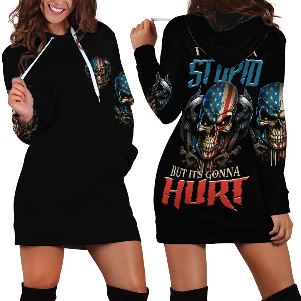 I Can Fix Stupid But It's Gonna Hurt Hoodie Dress - Wonder Print Shop