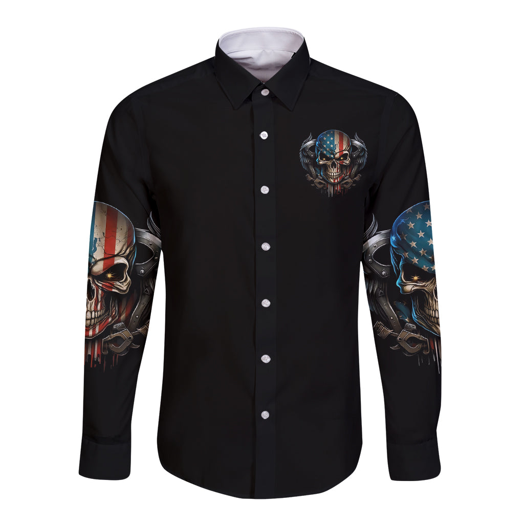 I Can Fix Stupid But It's Gonna Hurt Long Sleeve Button Shirt - Wonder Print Shop