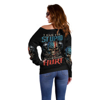 I Can Fix Stupid But It's Gonna Hurt Off Shoulder Sweater - Wonder Print Shop