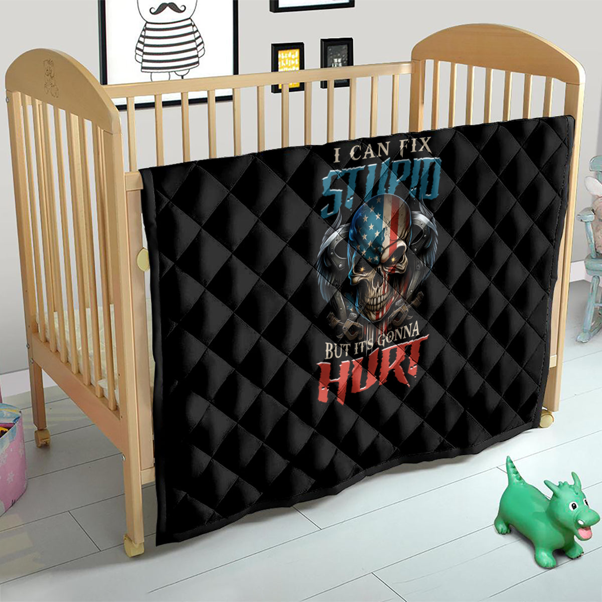 I Can Fix Stupid But It's Gonna Hurt Quilt - Wonder Print Shop