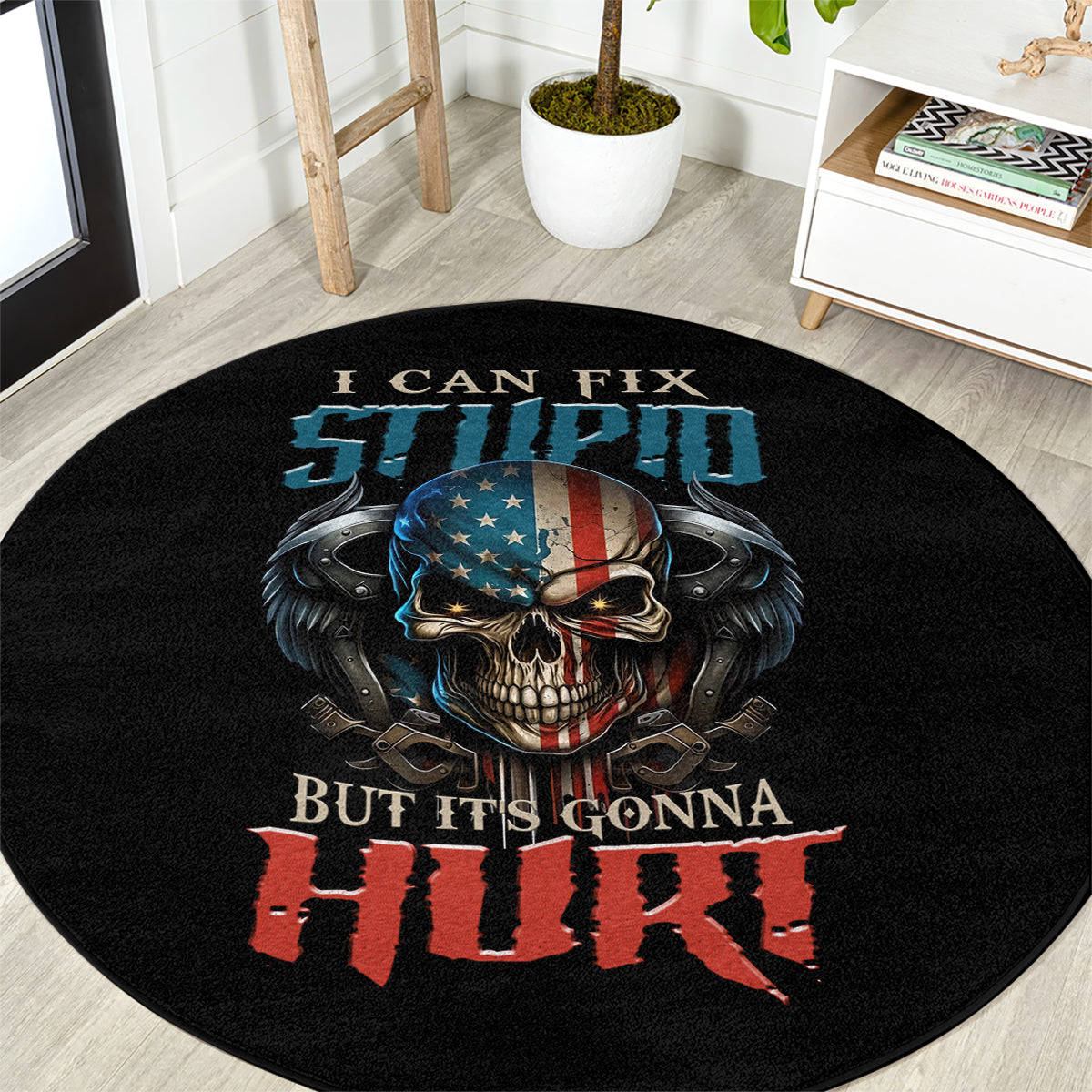 i-can-fix-stupid-but-its-gonna-hurt-round-carpet