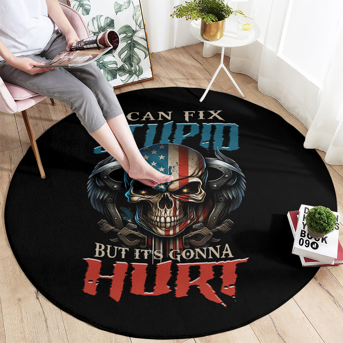 i-can-fix-stupid-but-its-gonna-hurt-round-carpet
