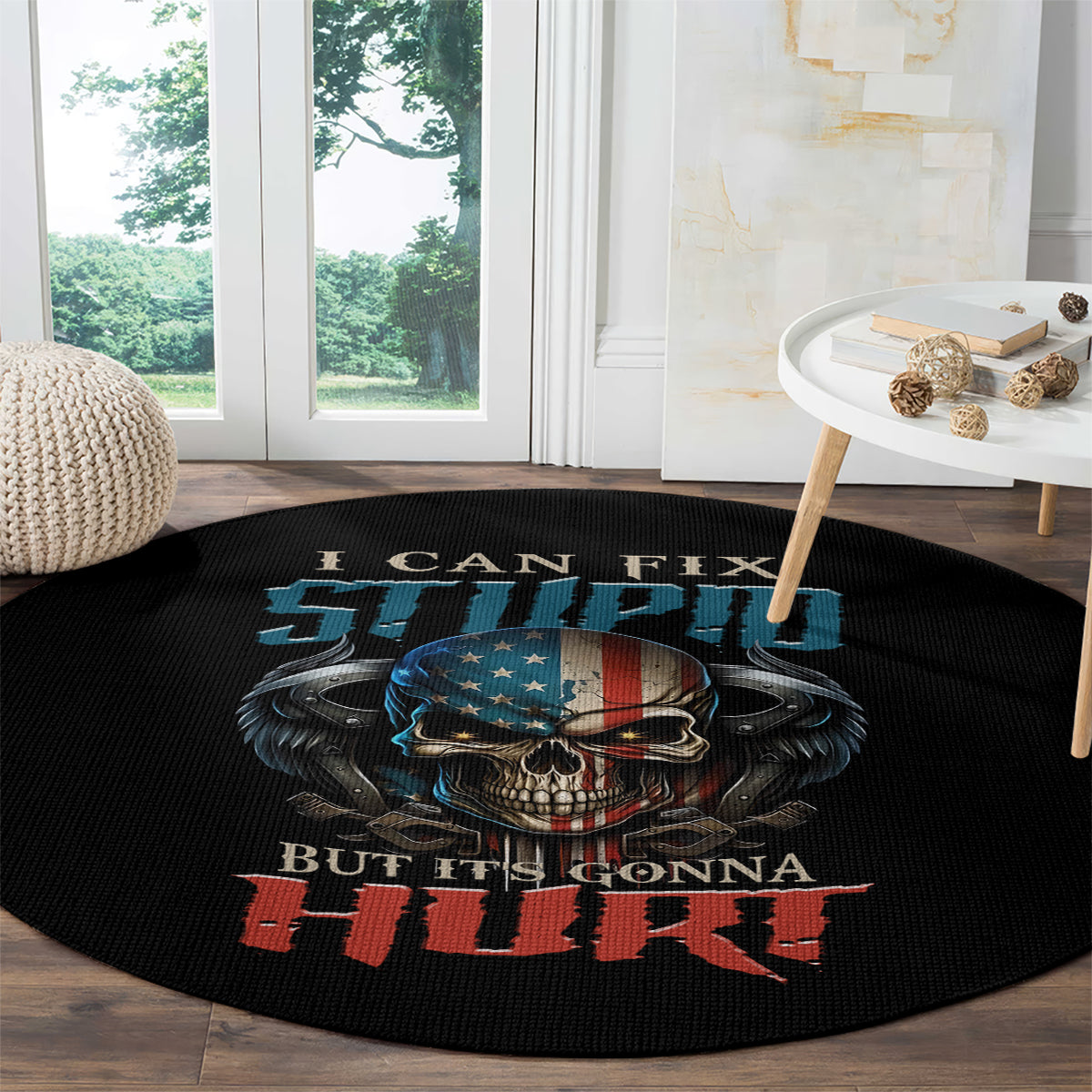 i-can-fix-stupid-but-its-gonna-hurt-round-carpet