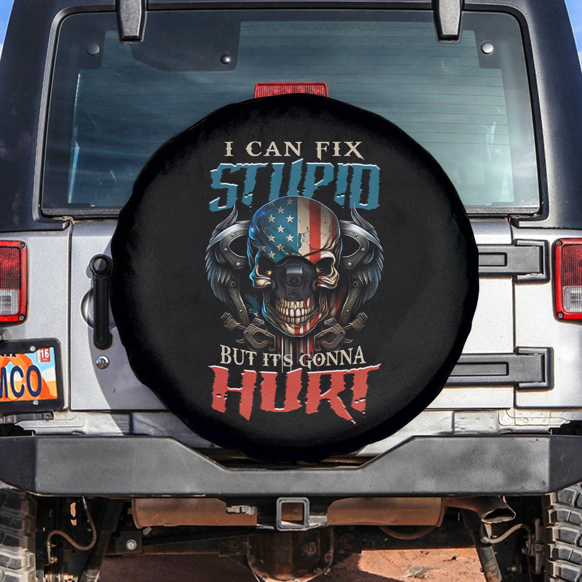 I Can Fix Stupid But It's Gonna Hurt Spare Tire Cover - Wonder Print Shop