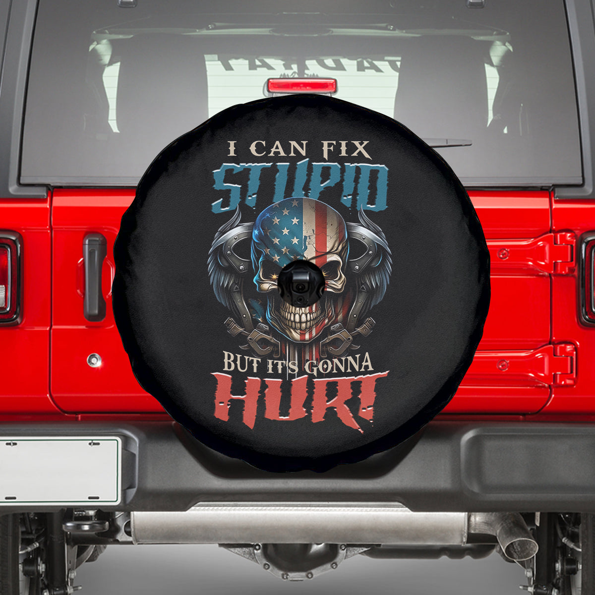 I Can Fix Stupid But It's Gonna Hurt Spare Tire Cover - Wonder Print Shop
