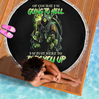 Of Course I'm Going To Hell Skull Beach Blanket - Wonder Print Shop