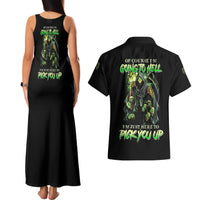 Of Course I'm Going To Hell Skull Couples Matching Tank Maxi Dress and Hawaiian Shirt - Wonder Print Shop