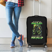 Of Course I'm Going To Hell Skull Luggage Cover - Wonder Print Shop