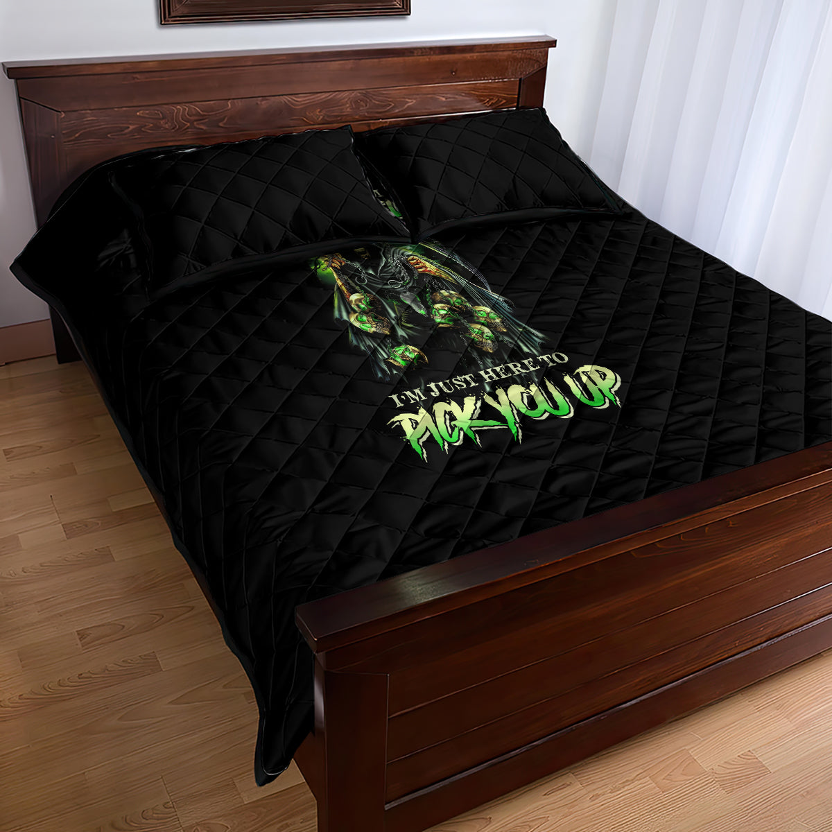 Of Course I'm Going To Hell Skull Quilt Bed Set - Wonder Print Shop
