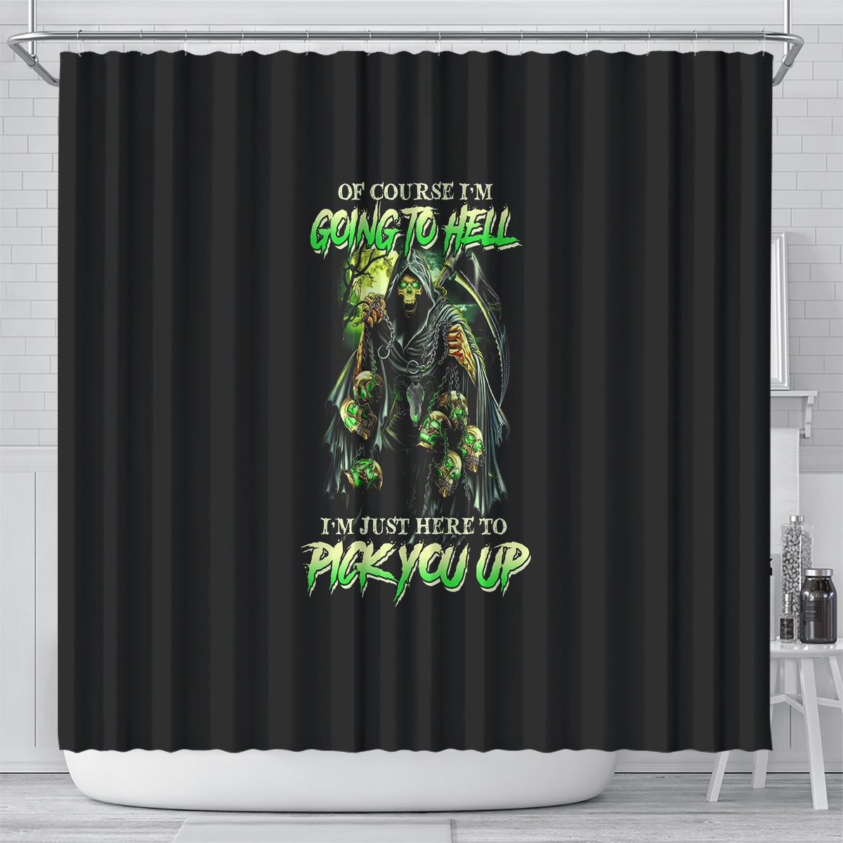 of-course-im-going-to-hell-skull-shower-curtain