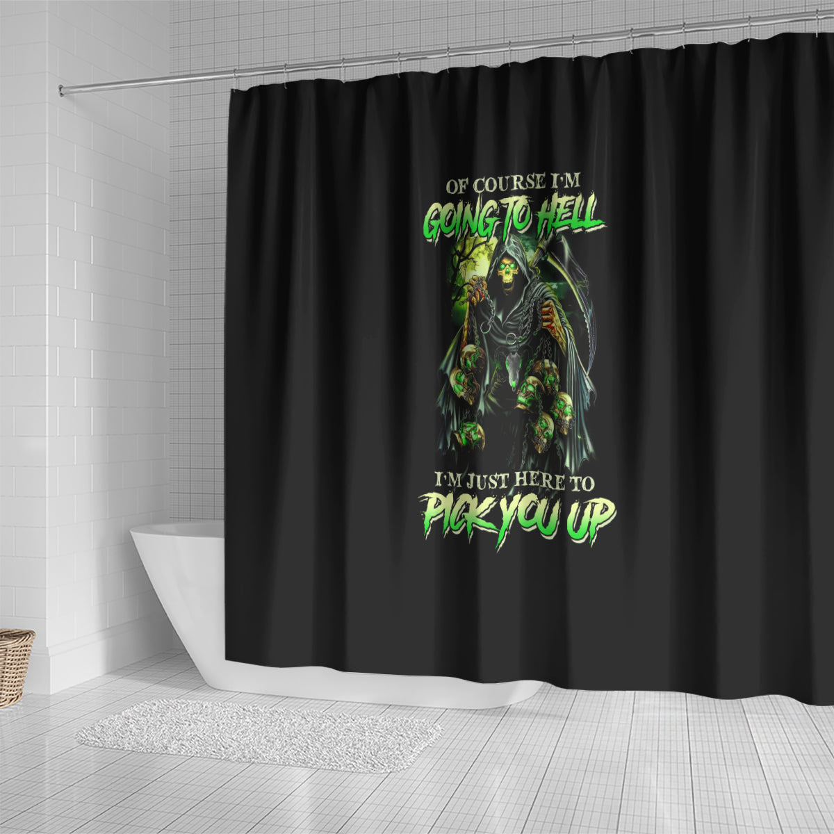 of-course-im-going-to-hell-skull-shower-curtain