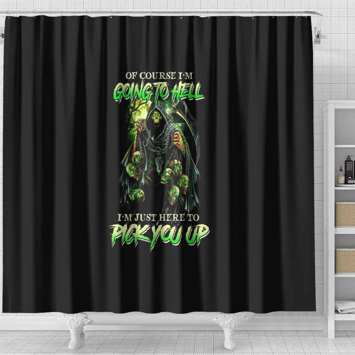 of-course-im-going-to-hell-skull-shower-curtain