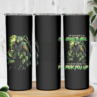 Of Course I'm Going To Hell Skull Skinny Tumbler - Wonder Print Shop