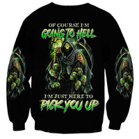 Of Course I'm Going To Hell Skull Sweatshirt - Wonder Print Shop