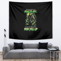 Of Course I'm Going To Hell Skull Tapestry - Wonder Print Shop