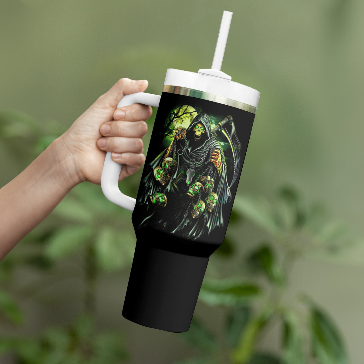 Of Course I'm Going To Hell Skull Tumbler With Handle - Wonder Print Shop