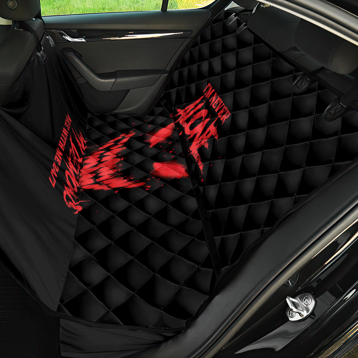 I'm Never Alone My Demon Are With Me Back Car Seat Cover - Wonder Print Shop